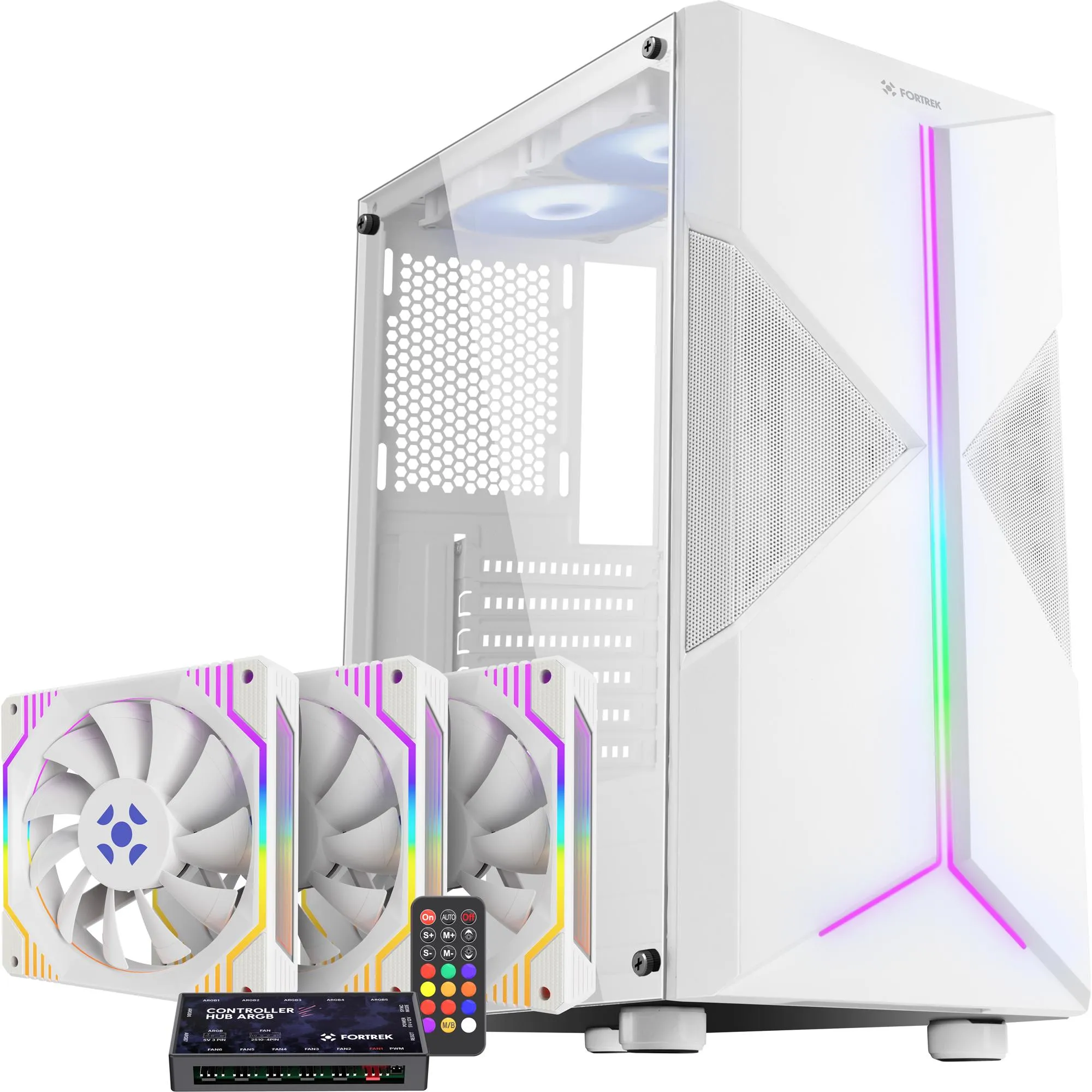 GABINETE + KIT COOLER BRANCO FORTREK (86424)
