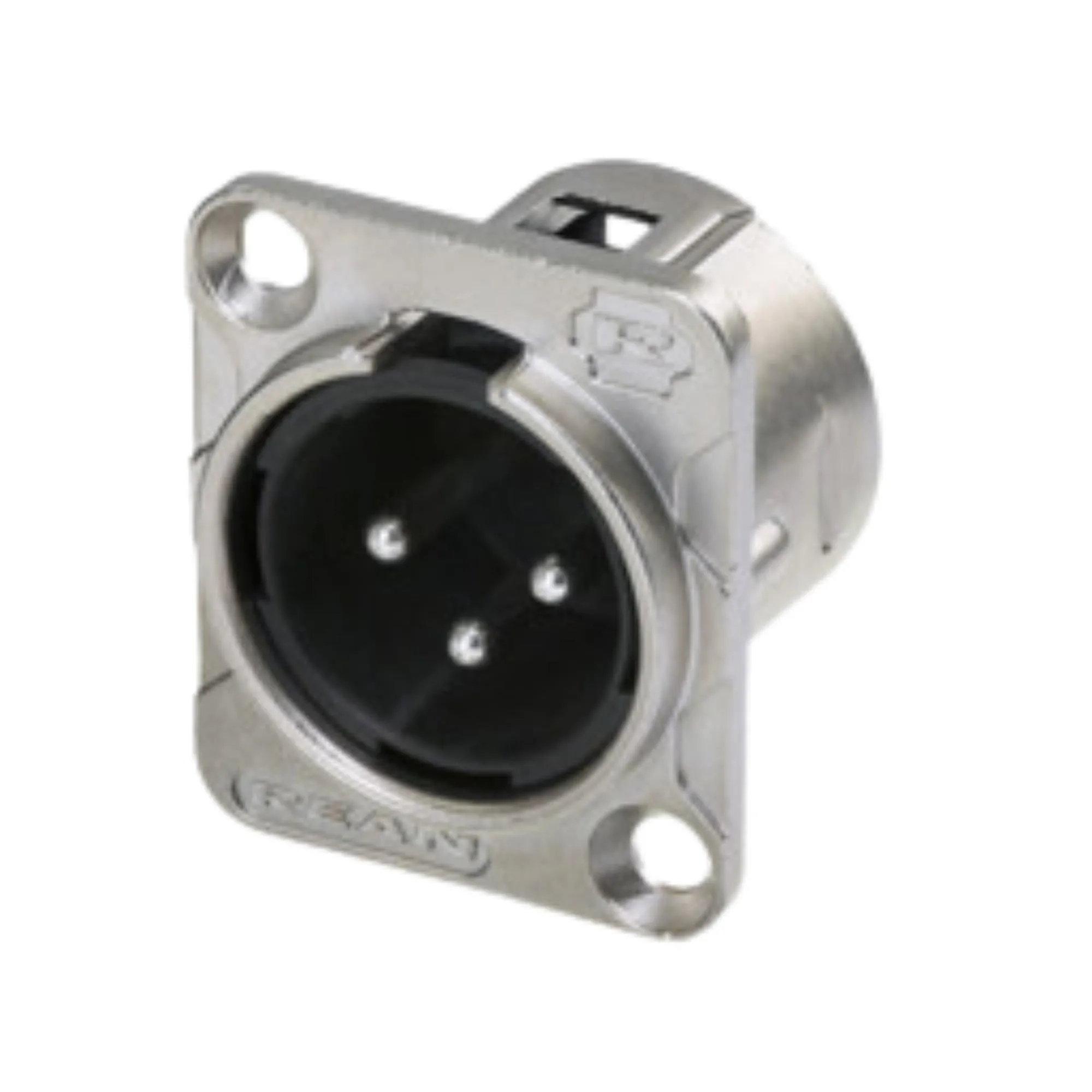Conector XLR Rean RC3MDL Painel Macho por 33,00 à vista no boleto/pix ou parcele em até 1x sem juros. Compre na loja Mundomax!