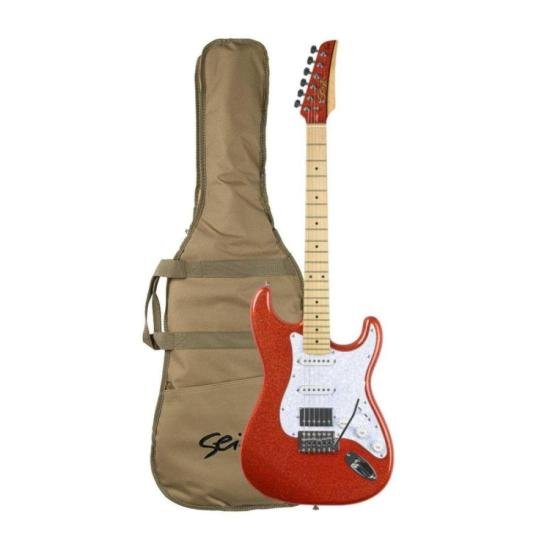 Guitarra Seizi Fun Katana Musashi HSS Lava Red Sparkle Com Bag