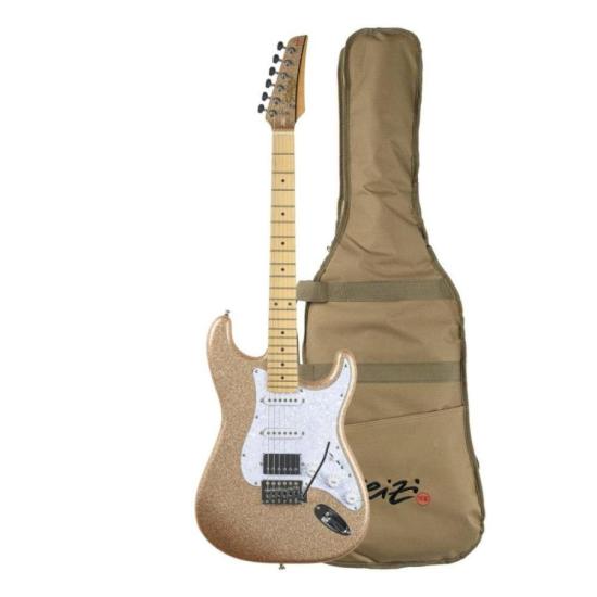 Guitarra Seizi Fun Katana Musashi HSS Desert Gold Sparkle Com Bag