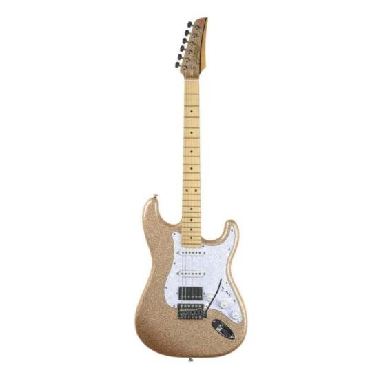 Guitarra Seizi Fun Katana Musashi HSS Desert Gold Sparkle Com Bag por 1.399,00 à vista no boleto/pix ou parcele em até 12x sem juros. Compre na loja Mundomax!