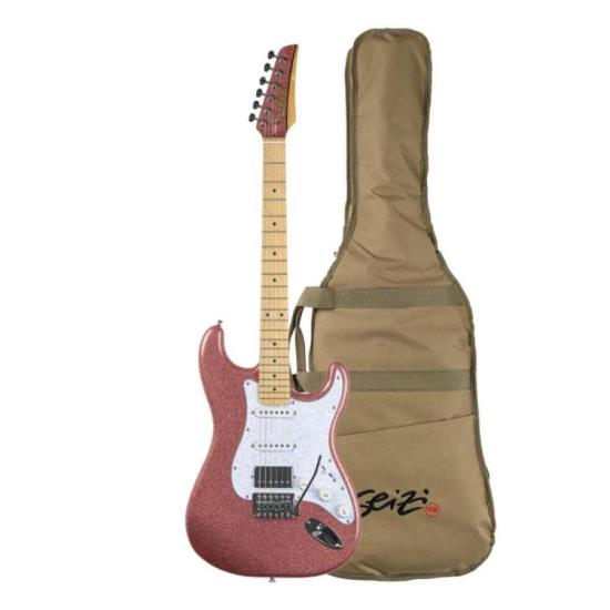 Guitarra Seizi Fun Katana Musashi HSS Rose Gold Sparkle Com Case