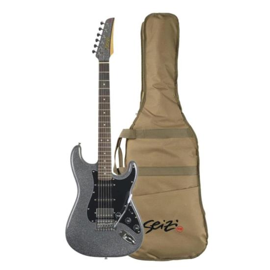 Guitarra Seizi Fun Katana Musashi HSS Space Grey Sparkle Com Bag