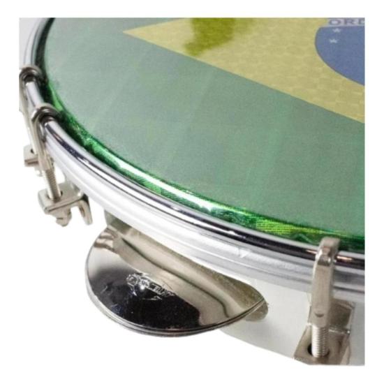 Pandeiro Contemporanea 31CBB 10\" Form B-Brasil por 599,00 à vista no boleto/pix ou parcele em até 10x sem juros. Compre na loja Mundomax!