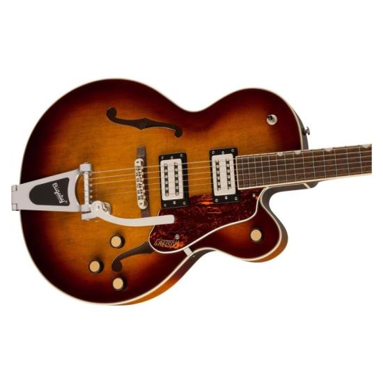 Guitarra Gretsch G2420T Streamliner™ Hollow Body Com Bigsby® Havana Burst por 5.349,00 à vista no boleto/pix ou parcele em até 12x sem juros. Compre na loja Mundomax!