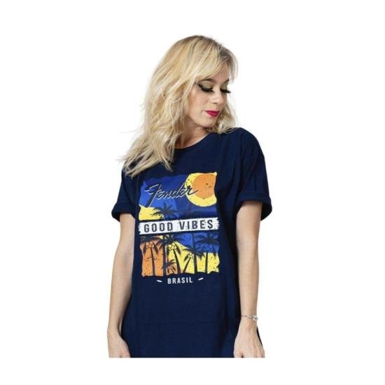 Camiseta Fender Good Vibration GG por 0,00 à vista no boleto/pix ou parcele em até 1x sem juros. Compre na loja Mundomax!