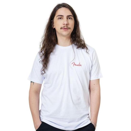 Camiseta Fender Brasil M por 0,00 à vista no boleto/pix ou parcele em até 1x sem juros. Compre na loja Mundomax!