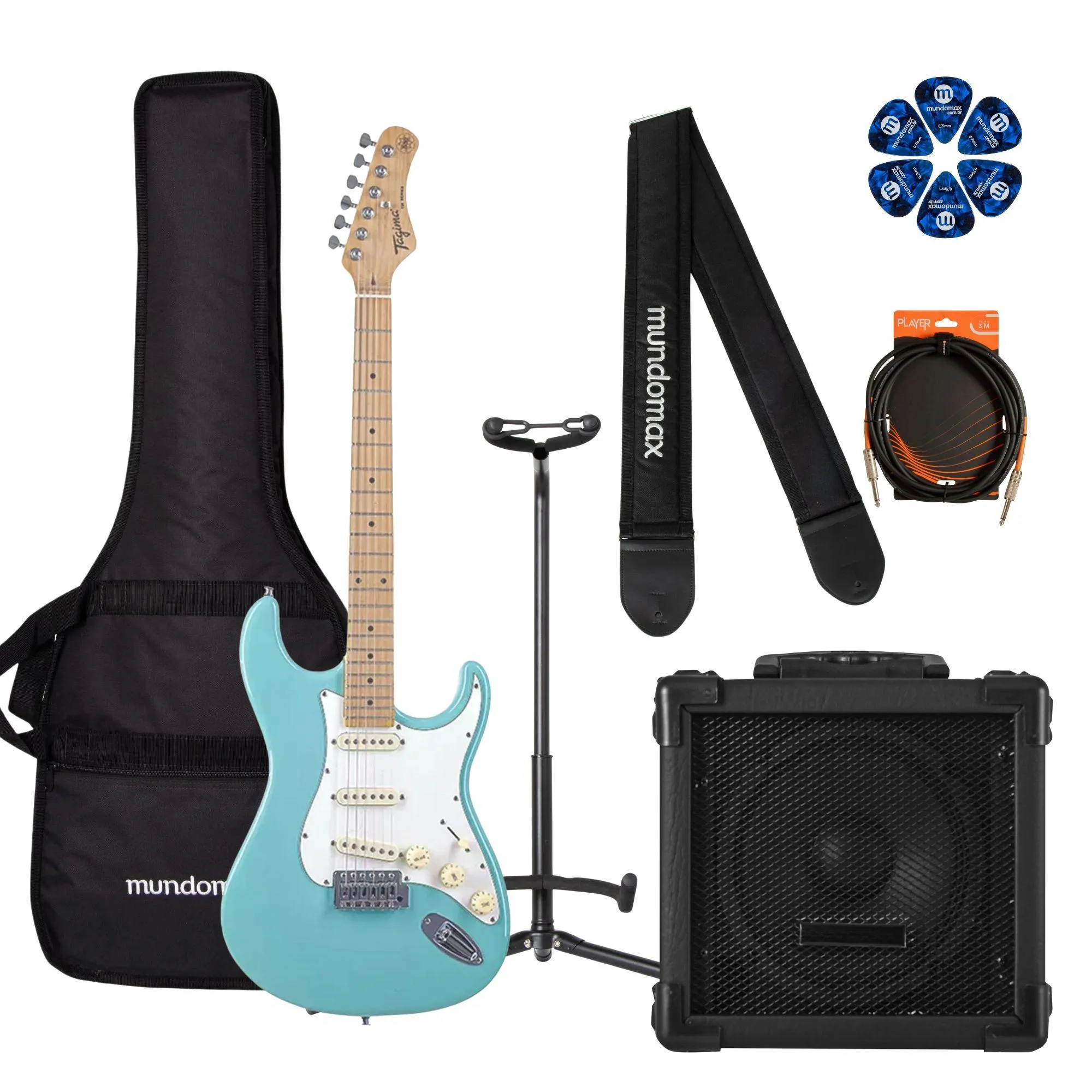 Kit Guitarra Tagima TG-530 Woodstock Lake Placid Blue + Acessórios por 1.930,00 à vista no boleto/pix ou parcele em até 12x sem juros. Compre na loja Mundomax!