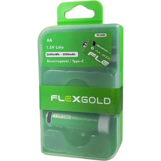 Pilha Recarregável AA 1.5V 3000mAh (C/2 Pilhas) Flex por 62,00 à vista no boleto/pix ou parcele em até 2x sem juros. Compre na loja Mundomax!