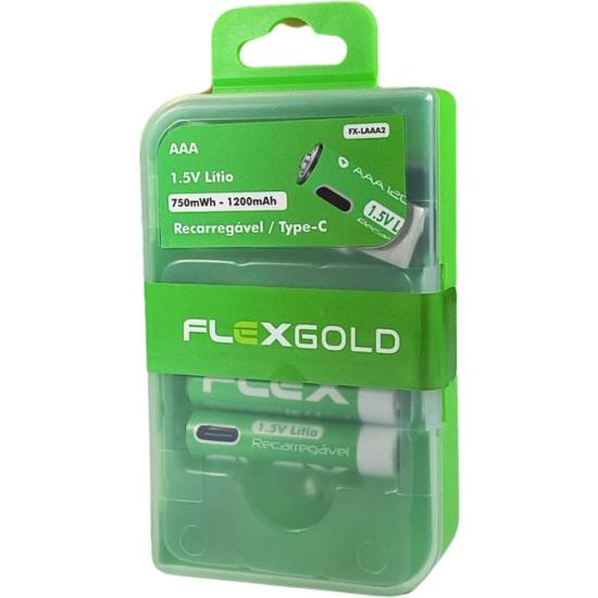 Pilha Recarregável AAA 1.5V 1200mAh (C/2 Pilhas) Flex por 52,00 à vista no boleto/pix ou parcele em até 2x sem juros. Compre na loja Mundomax!