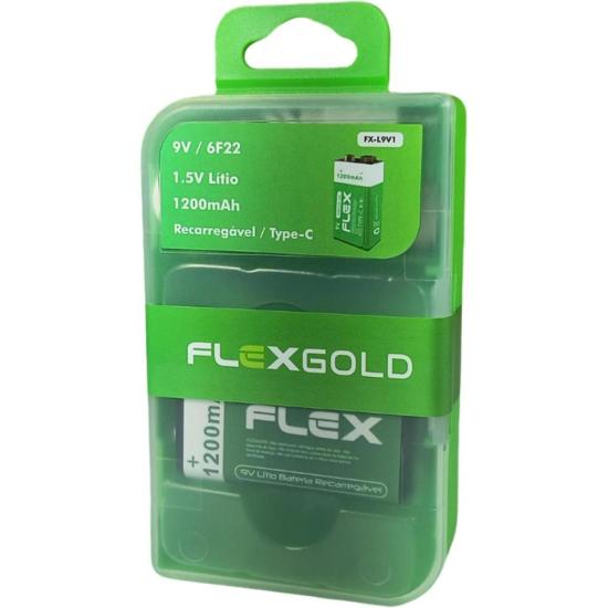 Bateria Recarregável 9V 1.5V 1200mAh (C/1 Bateria) Flex por 45,00 à vista no boleto/pix ou parcele em até 1x sem juros. Compre na loja Mundomax!