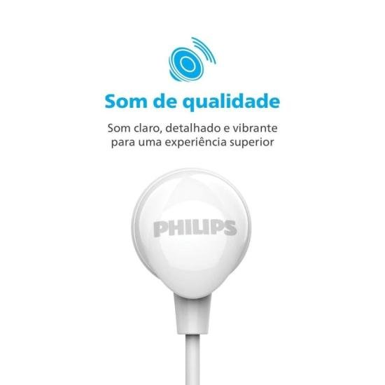 Fone de Ouvido Philips TAE2146 Branco por 60,00 à vista no boleto/pix ou parcele em até 2x sem juros. Compre na loja Mundomax!