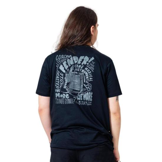 Camiseta Fender Unissex Califórnia M por 107,00 à vista no boleto/pix ou parcele em até 4x sem juros. Compre na loja Mundomax!