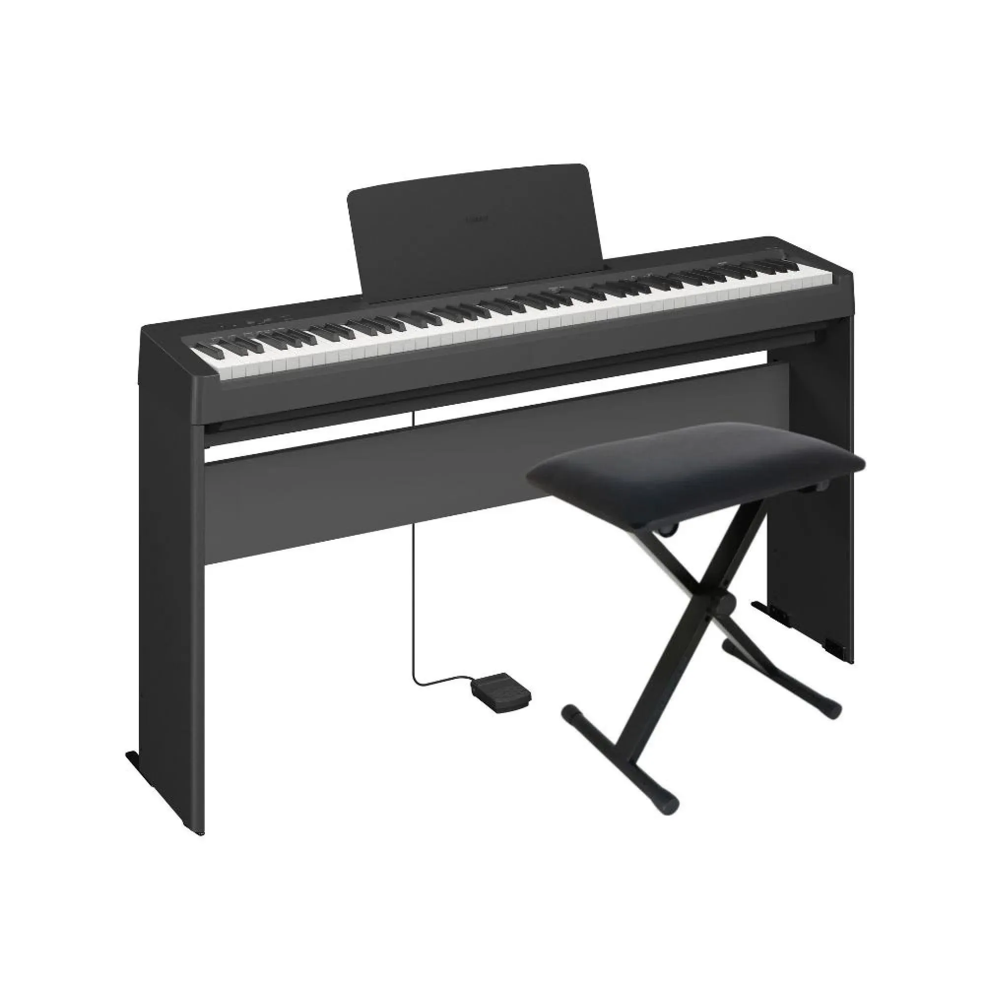 Kit Piano Yamaha P145BT (Bluetooth) + Banqueta + Estante (86925)