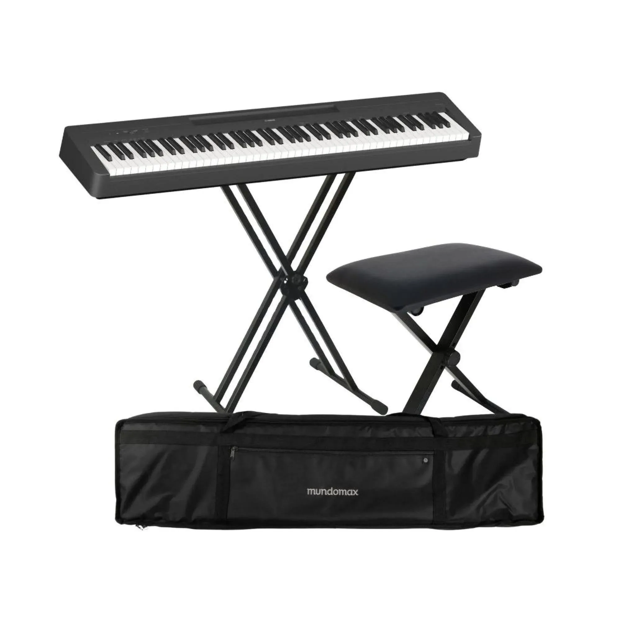 Kit Piano Yamaha P145BT (Bluetooth) + Suporte + Acessórios (86926)