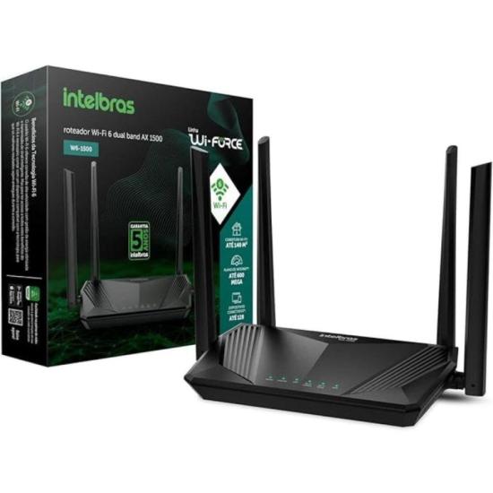 Roteador Wi-fi 6 Intelbras Dual Band Wi-Force W6-1500 por 310,00 à vista no boleto/pix ou parcele em até 10x sem juros. Compre na loja Mundomax!