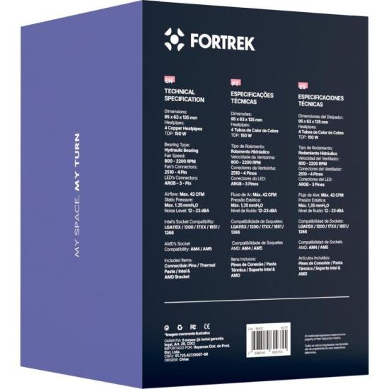 Air Cooler Fortrek AC15 150W TDP por 139,68 à vista no boleto/pix ou parcele em até 5x sem juros. Compre na loja Fortrek!