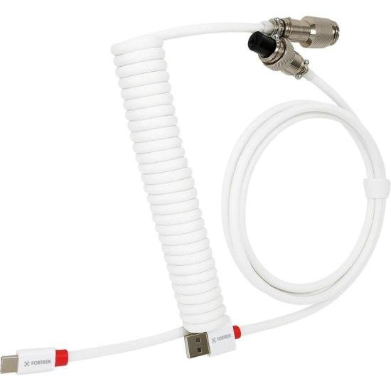 Cabo Coiled Fortrek Helix Branco por 77,00 à vista no boleto/pix ou parcele em até 3x sem juros. Compre na loja Mundomax!