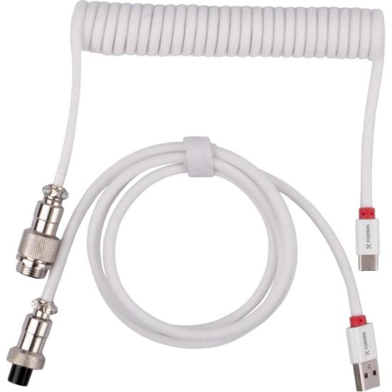 Cabo Coiled Fortrek Helix Branco por 77,00 à vista no boleto/pix ou parcele em até 3x sem juros. Compre na loja Mundomax!