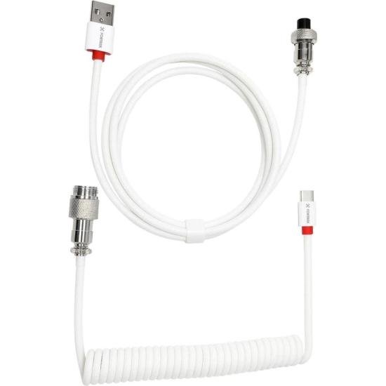 Cabo Coiled Fortrek Helix Branco por 77,00 à vista no boleto/pix ou parcele em até 3x sem juros. Compre na loja Mundomax!