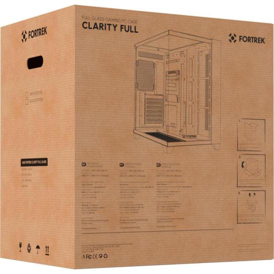 Gabinete Gamer Fortrek Clarity Full Glass Aquário Branco por 440,75 à vista no boleto/pix ou parcele em até 10x sem juros. Compre na loja Fortrek!