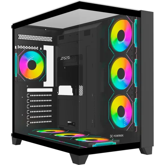 Gabinete Gamer Fortrek Clarity Full Glass Aquário Preto (86946)