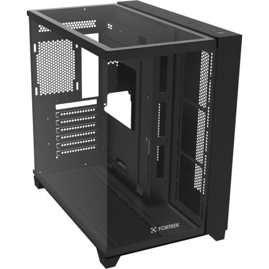 Gabinete Gamer Fortrek Clarity Full Glass Aquário Preto por 440,75 à vista no boleto/pix ou parcele em até 10x sem juros. Compre na loja Fortrek!