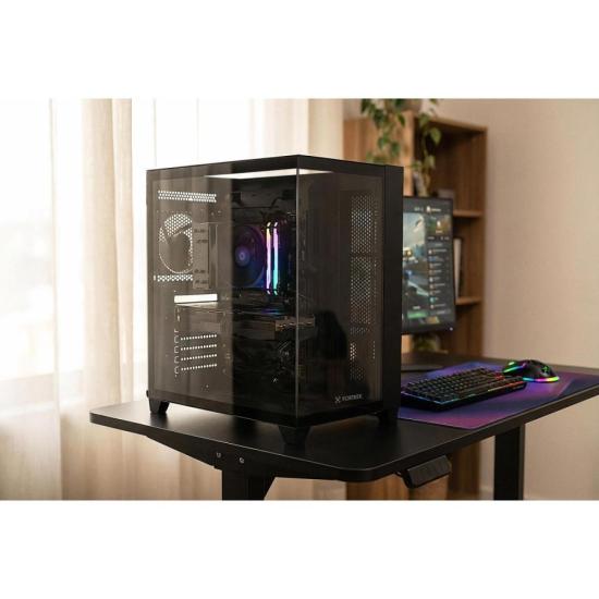 Gabinete Gamer Fortrek Clarity Full Glass Aquário Preto por 440,75 à vista no boleto/pix ou parcele em até 10x sem juros. Compre na loja Fortrek!