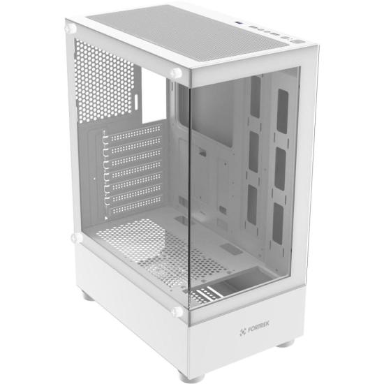 Gabinete Gamer Fortrek Crystal Mid Tower Branco por 214,95 à vista no boleto/pix ou parcele em até 8x sem juros. Compre na loja Fortrek!