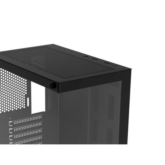 Gabinete Gamer Fortrek Crystal Mid Tower Preto por 214,95 à vista no boleto/pix ou parcele em até 8x sem juros. Compre na loja Fortrek!