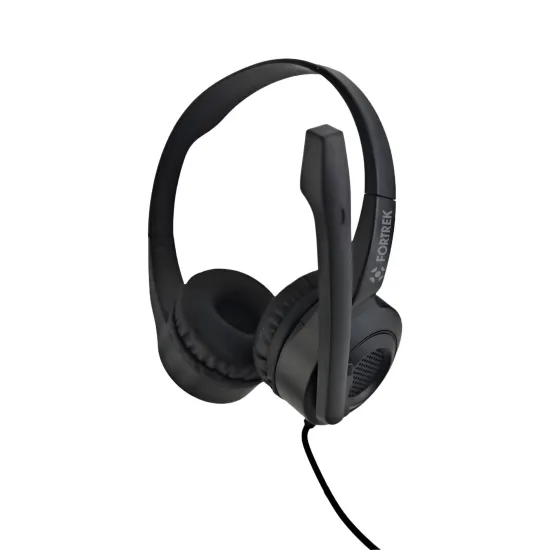 Headset Office com Microfone Fortrek HBS102 USB Preto (86949)