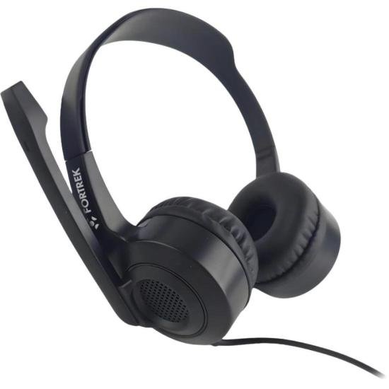 Headset Office com Microfone Fortrek HBS102 USB Preto por 90,00 à vista no boleto/pix ou parcele em até 3x sem juros. Compre na loja Mundomax!