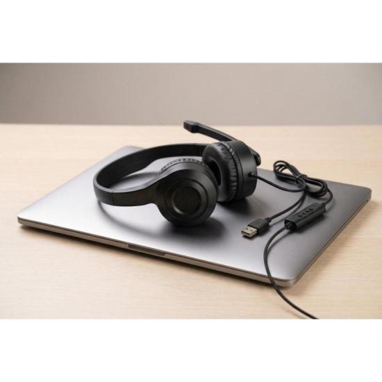 Headset Office com Microfone Fortrek HBS102 USB Preto por 90,00 à vista no boleto/pix ou parcele em até 3x sem juros. Compre na loja Mundomax!