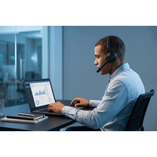 Headset Office com Microfone Fortrek HBS102 USB Preto por 90,00 à vista no boleto/pix ou parcele em até 3x sem juros. Compre na loja Mundomax!