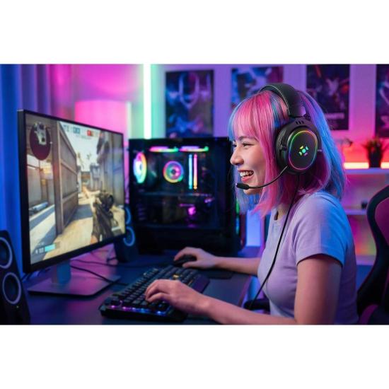 Headset Gamer Com Fio Fortrek Win Driver 50 mm Preto por 170,86 à vista no boleto/pix ou parcele em até 6x sem juros. Compre na loja Fortrek!