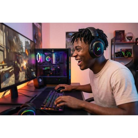 Headset Gamer Wireless Fortrek Win Air Driver 50 mm Preto por 247,20 à vista no boleto/pix ou parcele em até 9x sem juros. Compre na loja Fortrek!