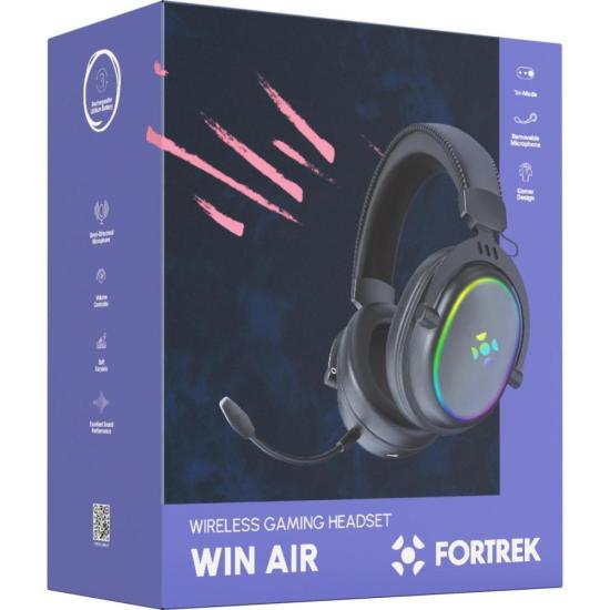 Headset Gamer Wireless Fortrek Win Air Driver 50 mm Preto por 225,24 à vista no boleto/pix ou parcele em até 9x sem juros. Compre na loja Fortrek!