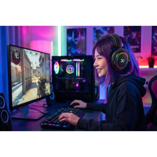 Headset Gamer Wireless Fortrek Win Air Driver 50 mm Preto por 247,20 à vista no boleto/pix ou parcele em até 9x sem juros. Compre na loja Fortrek!