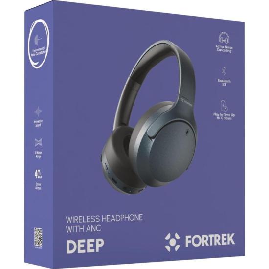 Headphone com Cancelamento de Ruído Fortrek Deep Preto por 199,00 à vista no boleto/pix ou parcele em até 7x sem juros. Compre na loja Mundomax!