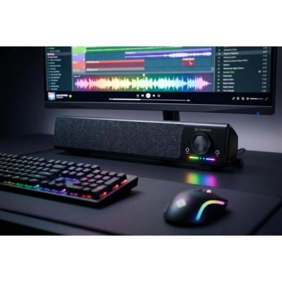 Soundbar Gamer Fortrek Sonar Com Fio Preta por 199,00 à vista no boleto/pix ou parcele em até 7x sem juros. Compre na loja Mundomax!