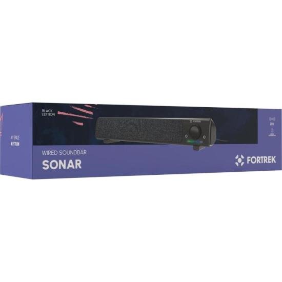 Soundbar Gamer Fortrek Sonar Com Fio Preta por 199,00 à vista no boleto/pix ou parcele em até 7x sem juros. Compre na loja Mundomax!