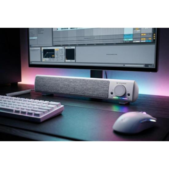 Soundbar Gamer Fortrek Sonar Com Fio Branca por 121,40 à vista no boleto/pix ou parcele em até 4x sem juros. Compre na loja Fortrek!