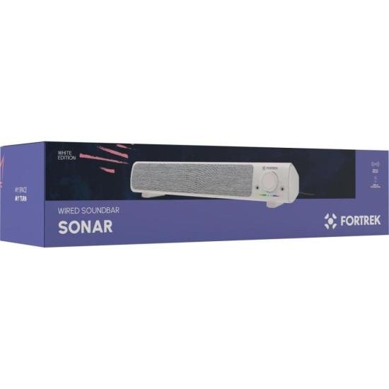 Soundbar Gamer Fortrek Sonar Com Fio Branca por 105,56 à vista no boleto/pix ou parcele em até 4x sem juros. Compre na loja Fortrek!