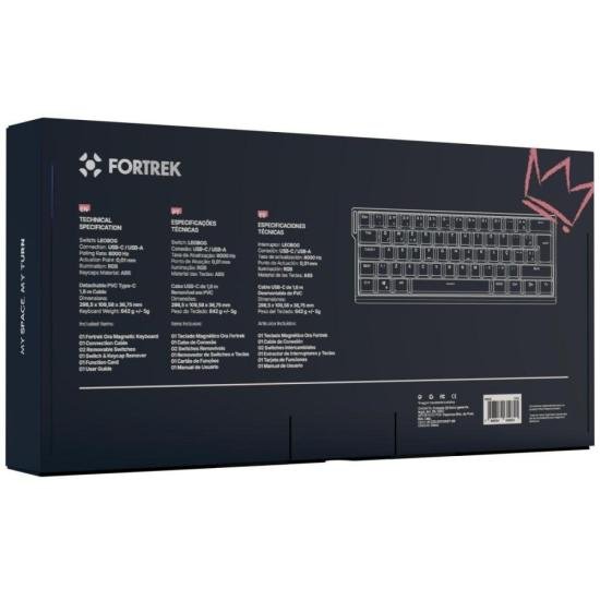Teclado Gamer Magnético Fortrek Ora PRO Preto por 293,83 à vista no boleto/pix ou parcele em até 10x sem juros. Compre na loja Fortrek!