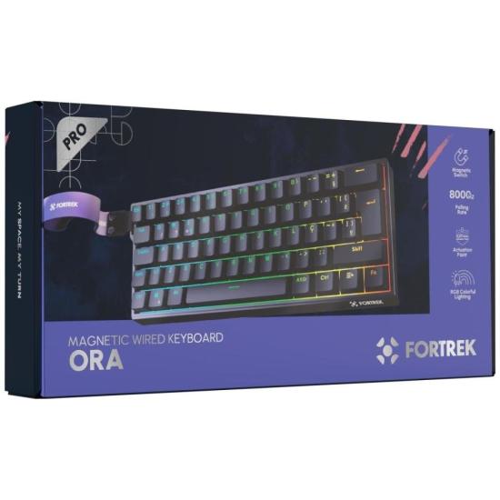 Teclado Gamer Magnético Fortrek Ora PRO Preto por 293,83 à vista no boleto/pix ou parcele em até 10x sem juros. Compre na loja Fortrek!
