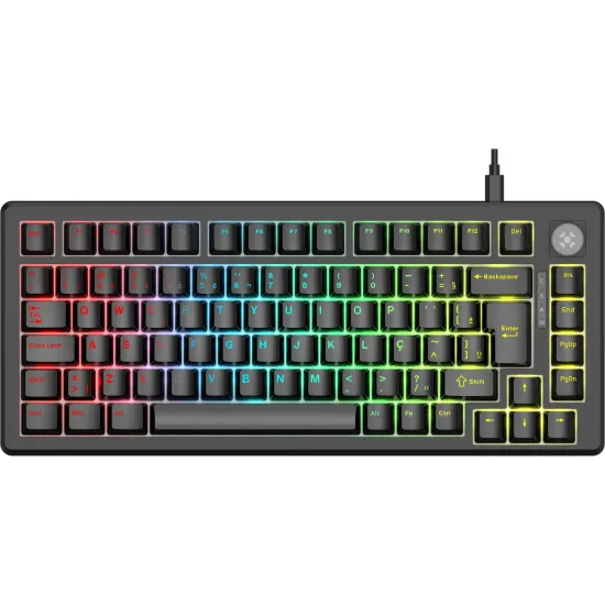 Teclado Gamer Mecânico Fortrek Shift Hotswap Preto (86959)
