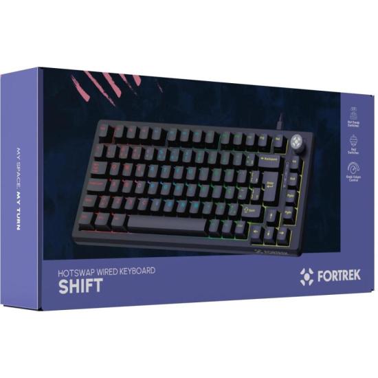 Teclado Gamer Mecânico Fortrek Shift Hotswap Preto por 299,89 à vista no boleto/pix ou parcele em até 10x sem juros. Compre na loja Fortrek!