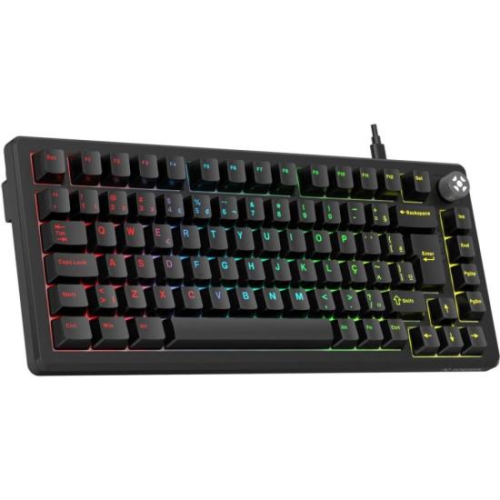 Teclado Gamer Mecânico Fortrek Shift Hotswap Preto por 299,89 à vista no boleto/pix ou parcele em até 10x sem juros. Compre na loja Fortrek!