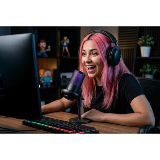 Microfone Gamer Fortrek MIC10 Preto por 200,00 à vista no boleto/pix ou parcele em até 8x sem juros. Compre na loja Mundomax!