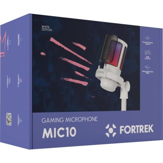 Microfone Gamer Fortrek MIC10 Branco por 176,26 à vista no boleto/pix ou parcele em até 7x sem juros. Compre na loja Fortrek!